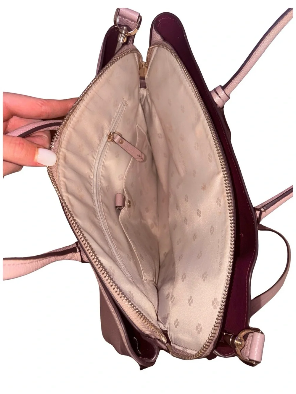 kate spade Dusty Lavender Pink Leather Crossbody Satchel